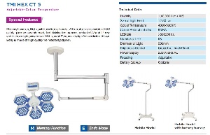 Đèn led phẫu thuật Model: TMI HEX CT 5